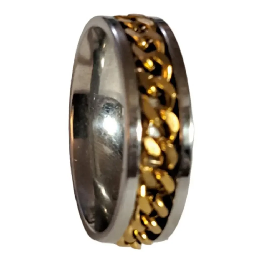 New stainless steel spinning‎ ring size 15